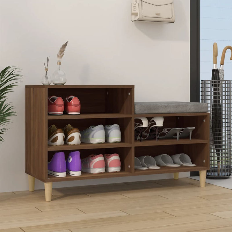 Load image into Gallery viewer, Vidaxl schoenenkast 102x36x60 cm bewerkt hout bruin eikenkleur