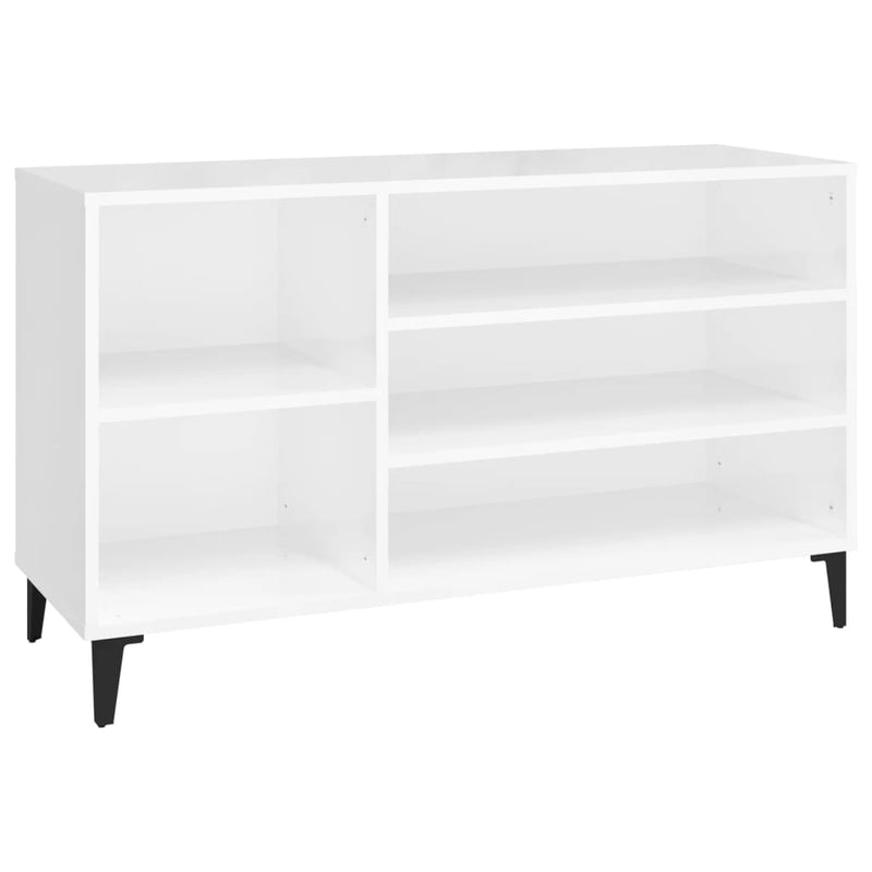Load image into Gallery viewer, Vidaxl schoenenkast 102x36x60 cm bewerkt hout hoogglans wit