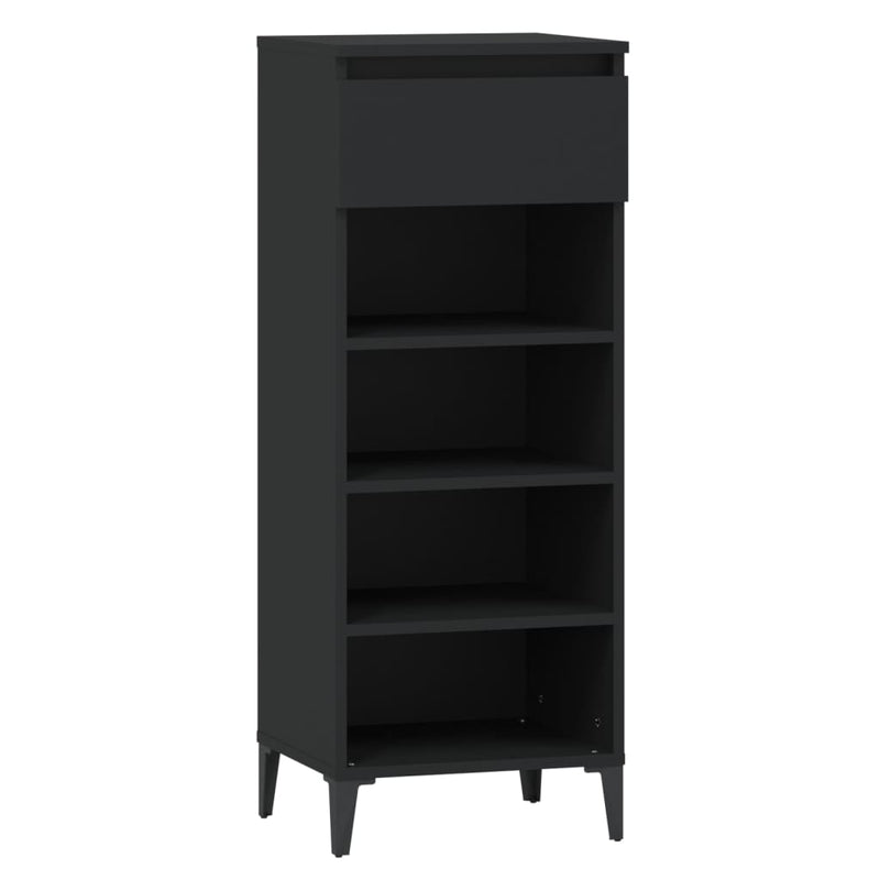 Load image into Gallery viewer, Vidaxl schoenenrek 40x36x105 cm bewerkt hout zwart