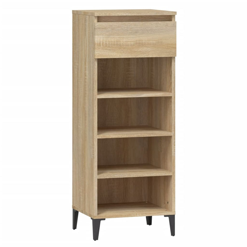 Load image into Gallery viewer, Vidaxl schoenenrek 40x36x105 cm bewerkt hout sonoma eikenkleurig