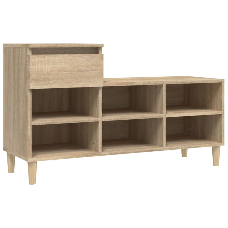 Afbeelding laden in galerijviewer, Vidaxl schoenenkast 102x36x60 cm bewerkt hout sonoma eikenkleurig