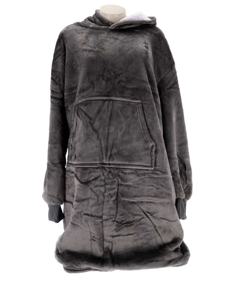 Load image into Gallery viewer, Overige merken hoodie plaid sherry 70x110 cm charcoal grey