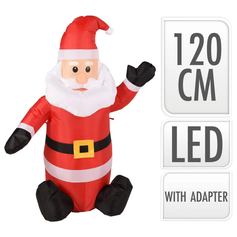 Load image into Gallery viewer, Ambiance Ambiance Kerstman opblaasbaar LED 120 cm
