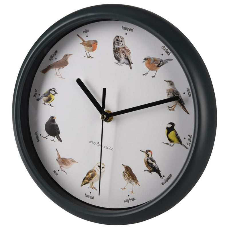 Load image into Gallery viewer, H S Collection H S Collection Wandklok met vogelgeluiden 25 cm