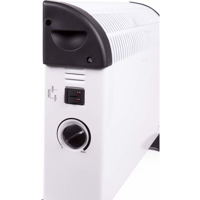 Afbeelding laden in galerijviewer, Benson convector heater 75- 1500w 52x17x32.5 cm wit zwart