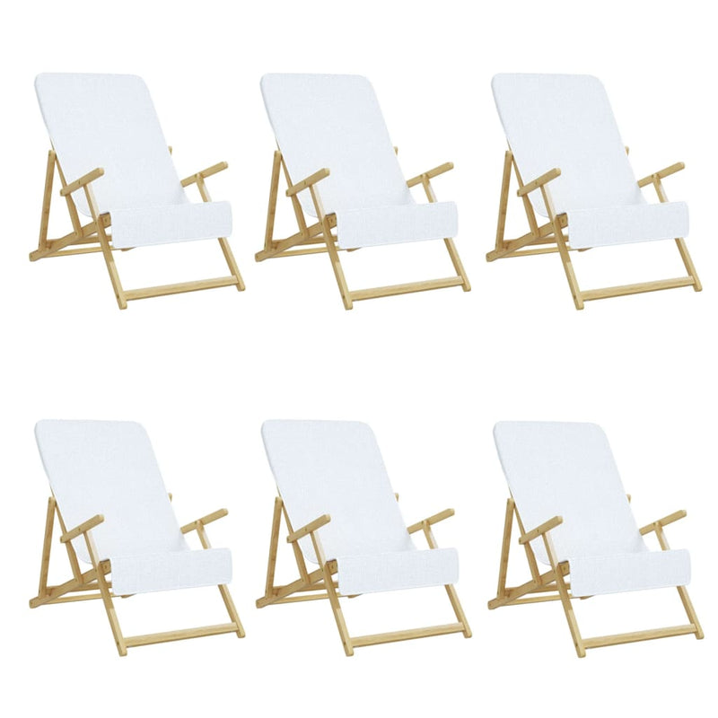 Load image into Gallery viewer, VidaXL Strandhanddoeken 6 st 400 g m² 60x135 cm stof wit