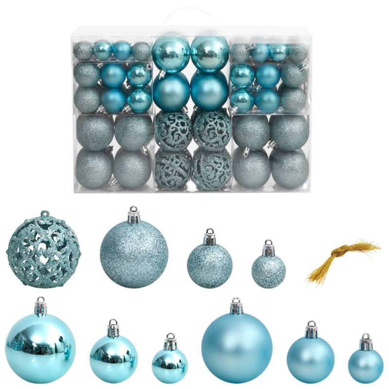 Load image into Gallery viewer, VidaXL Kerstballen 100 st 3 4 6 cm turquoise