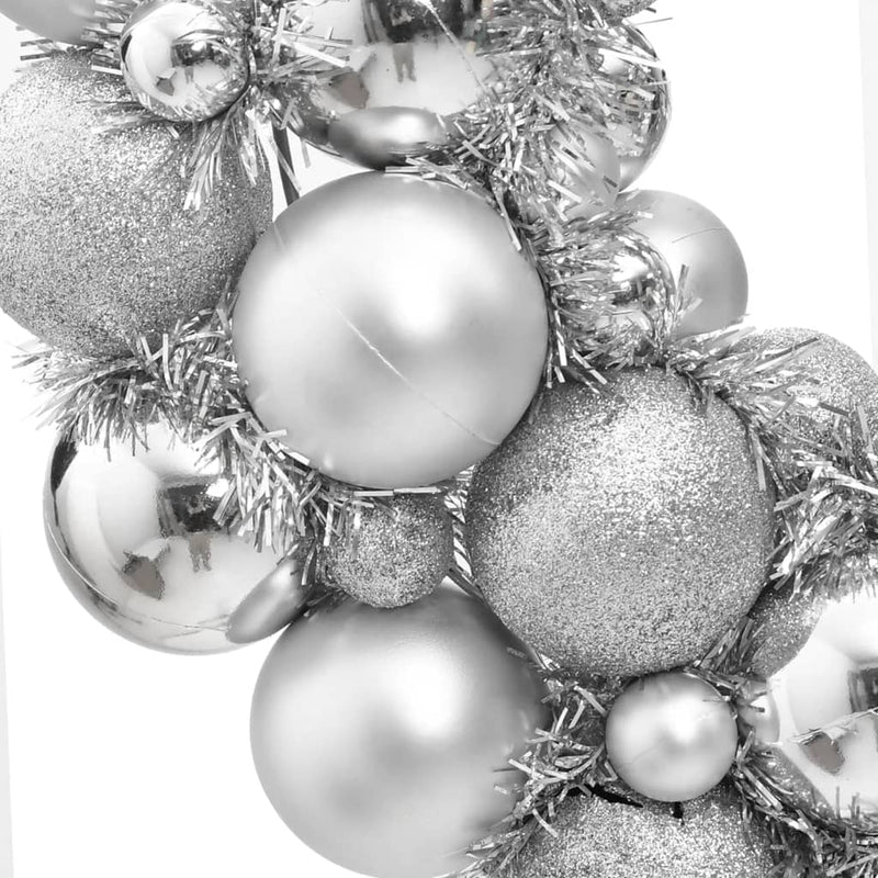 Load image into Gallery viewer, VidaXL Kerstkrans 45 cm polystyreen zilverkleurig