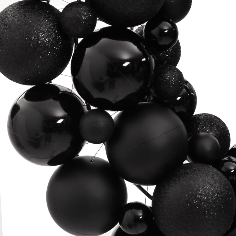 Load image into Gallery viewer, VidaXL Kerstkrans 45 cm polystyreen zwart