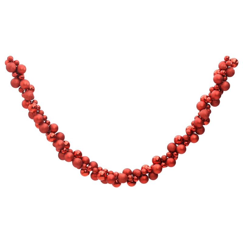 Load image into Gallery viewer, VidaXL Kerstslinger ballen 175 cm polystyreen rood