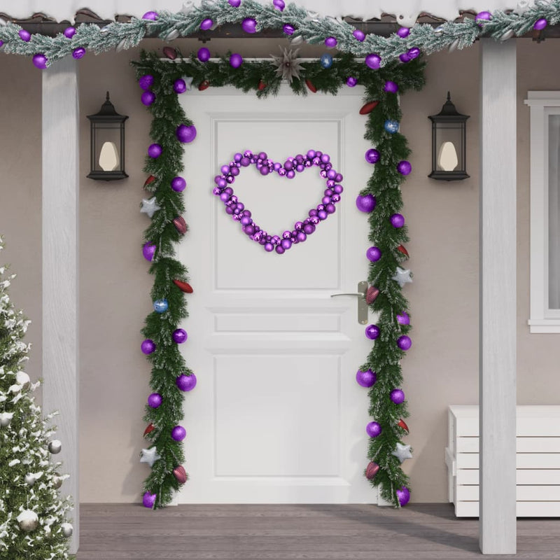 Cargue la imagen en el visor de la galería, Vidaxl kerstslinger ballen 175 cm polystyreen paars