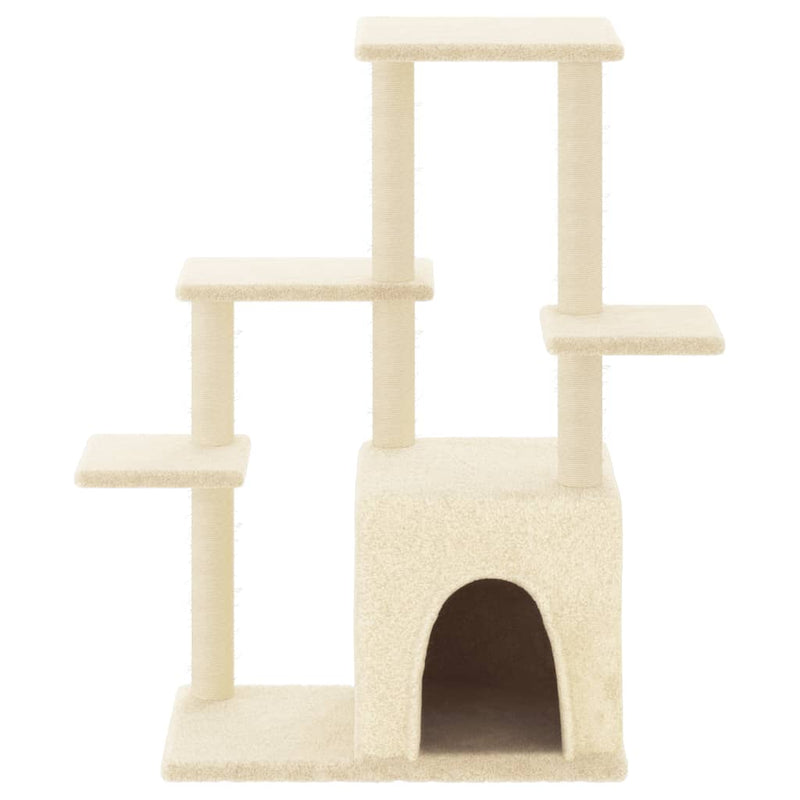 Load image into Gallery viewer, Vidaxl kattenmeubel met sisal krabpalen 97,5 cm crèmekleurig