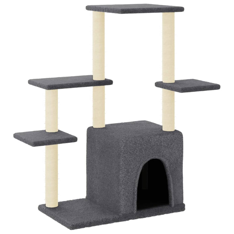 Load image into Gallery viewer, Vidaxl kattenmeubel met sisal krabpalen 97,5 cm donkergrijs