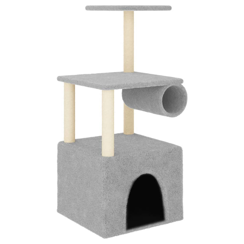 Load image into Gallery viewer, Vidaxl kattenmeubel met sisal krabpalen 109,5 cm lichtgrijs