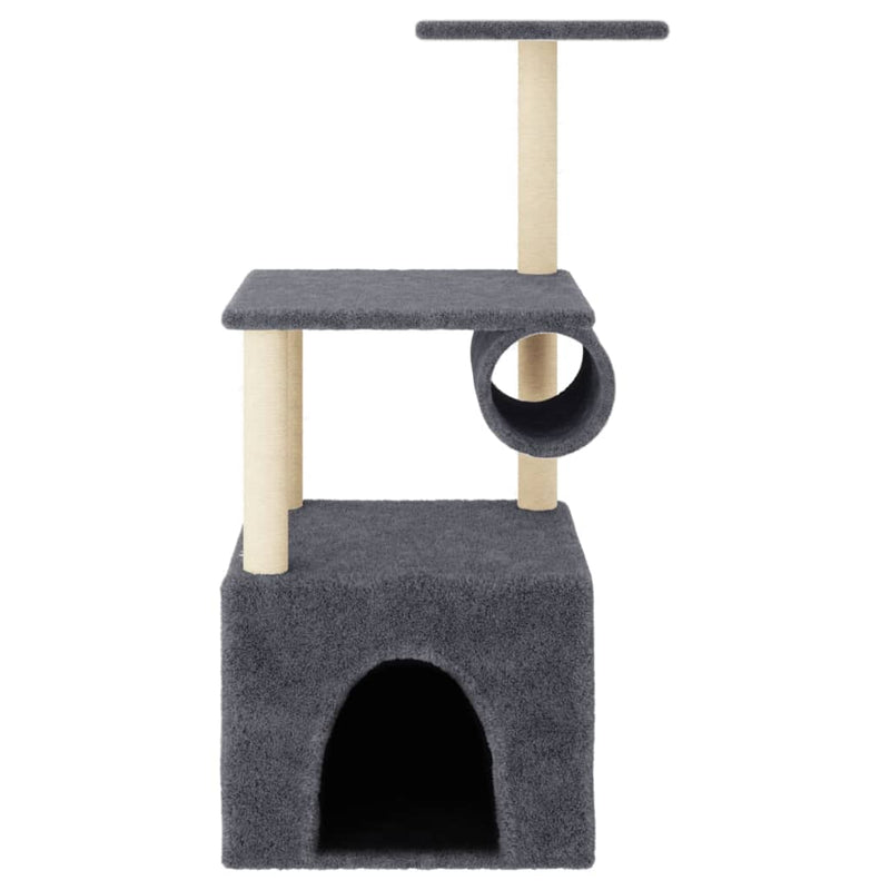 Load image into Gallery viewer, Vidaxl kattenmeubel met sisal krabpalen 109,5 cm donkergrijs