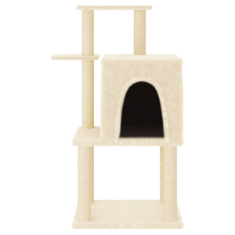 Load image into Gallery viewer, Vidaxl kattenmeubel met sisal krabpalen 97 cm crèmekleurig
