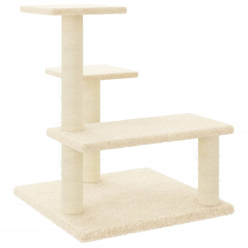 Load image into Gallery viewer, Vidaxl kattenmeubel met sisal krabpalen 61 cm crèmekleurig