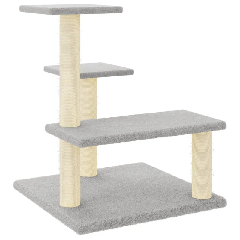 Chargez l'image dans la visionneuse de la galerie, Vidaxl kattenmeubel met sisal krabpalen 61 cm lichtgrijs