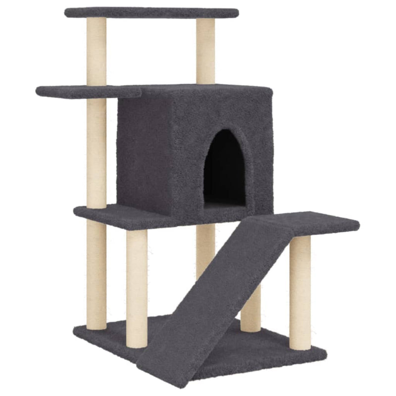 Load image into Gallery viewer, Vidaxl kattenmeubel met sisal krabpalen 97 cm donkergrijs