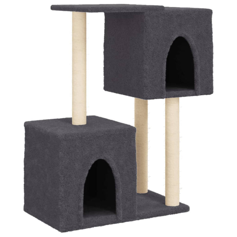 Chargez l'image dans la visionneuse de la galerie, Vidaxl kattenmeubel met sisal krabpalen 86 cm donkergrijs