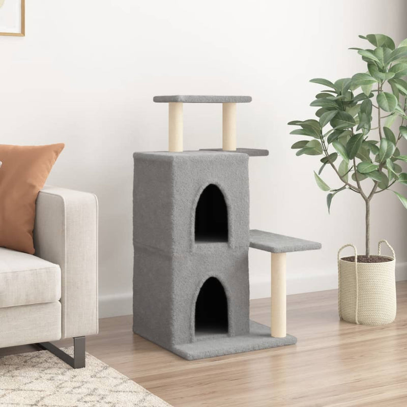 Load image into Gallery viewer, Vidaxl kattenmeubel met sisal krabpalen 97 cm lichtgrijs