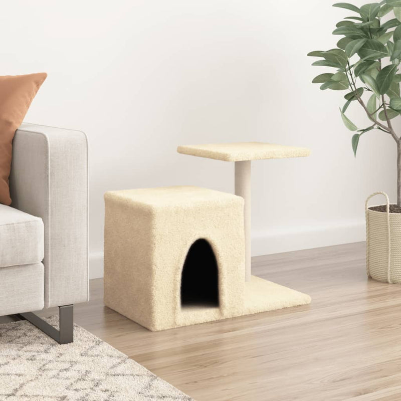 ギャラリービューアに画像をロードする, Vidaxl kattenmeubel met sisal krabpalen 50,5 cm crèmekleurig