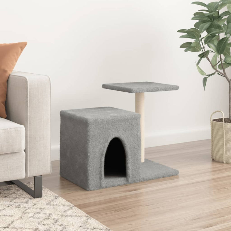 Load image into Gallery viewer, Vidaxl kattenmeubel met sisal krabpalen 50,5 cm lichtgrijs