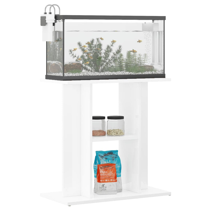 Load image into Gallery viewer, Vidaxl aquariumstandaard 60x30x60 cm bewerkt hout hoogglans wit