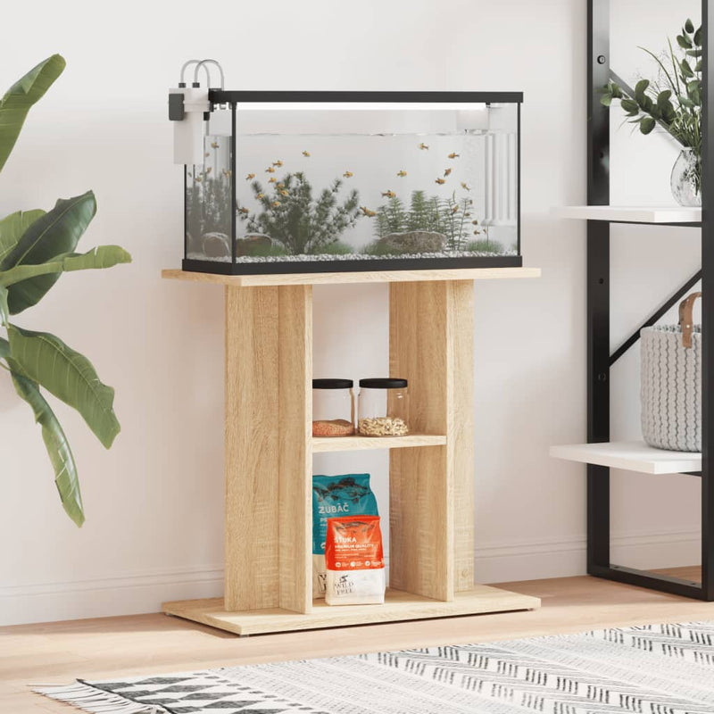 Load image into Gallery viewer, Vidaxl aquariumstandaard 60x30x60 cm bewerkt hout sonoma eikenkleurig