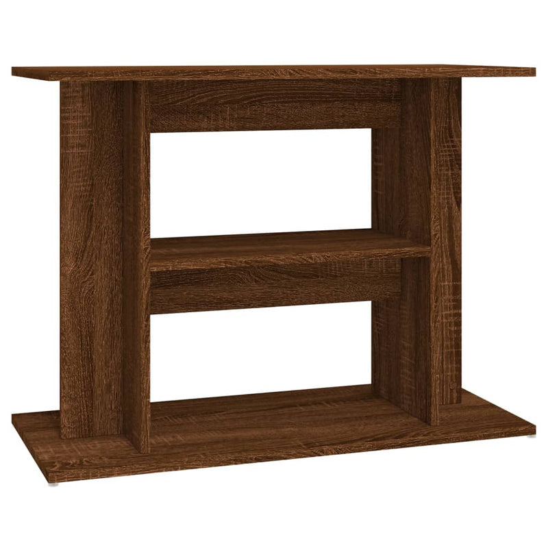 Load image into Gallery viewer, Vidaxl aquariumstandaard 80x35x60 cm bewerkt hout bruin eikenkleur