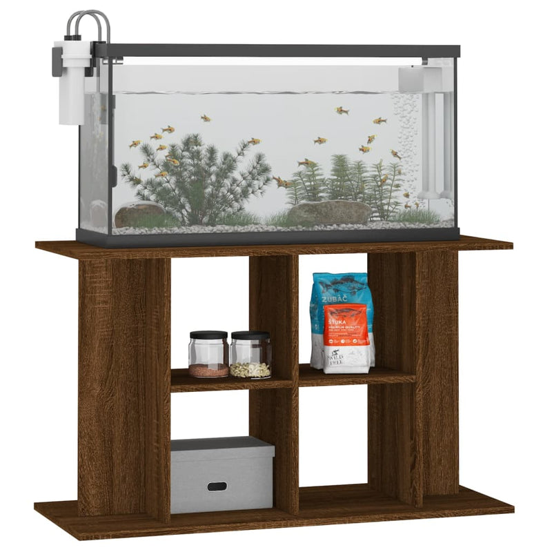 ギャラリービューアに画像をロードする, Vidaxl aquariumstandaard 100x40x60 cm bewerkt hout bruin eikenkleur