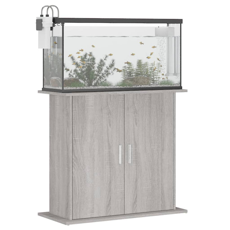 Load image into Gallery viewer, Vidaxl aquariumstandaard 81x36x73 cm bewerkt hout grijs sonoma eiken