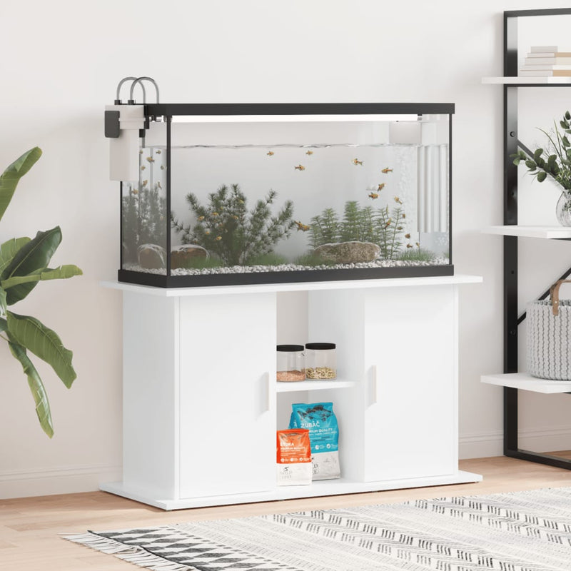 Load image into Gallery viewer, Vidaxl aquariumstandaard 101x41x58 cm bewerkt hout hoogglans wit