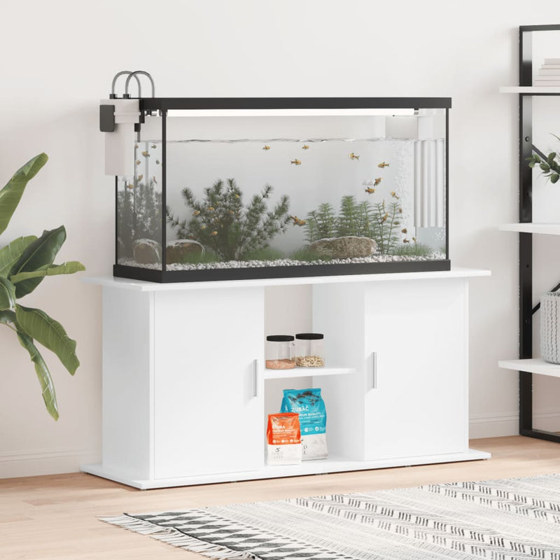 Load image into Gallery viewer, VidaXL Aquariumstandaard 121x41x58 cm bewerkt hout hoogglans wit