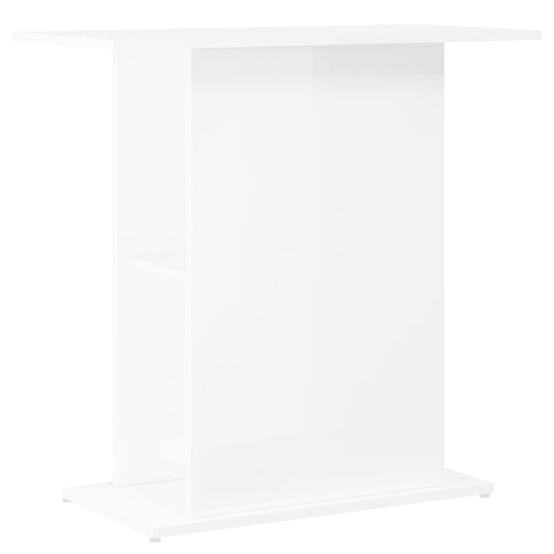 Load image into Gallery viewer, Vidaxl aquariumstandaard 75x36x72,5 cm bewerkt hout hoogglans wit