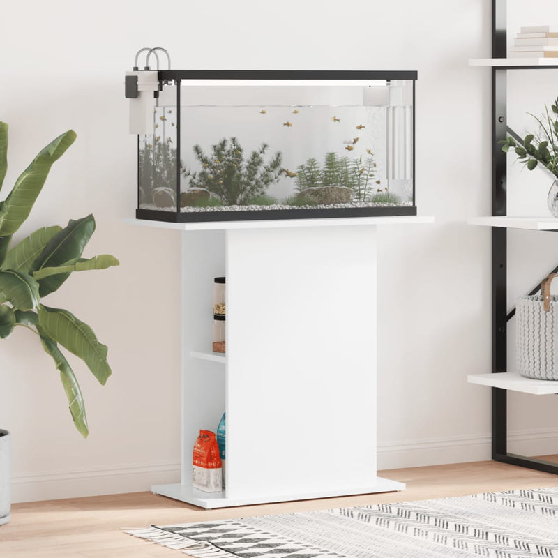 Load image into Gallery viewer, Vidaxl aquariumstandaard 75x36x72,5 cm bewerkt hout hoogglans wit