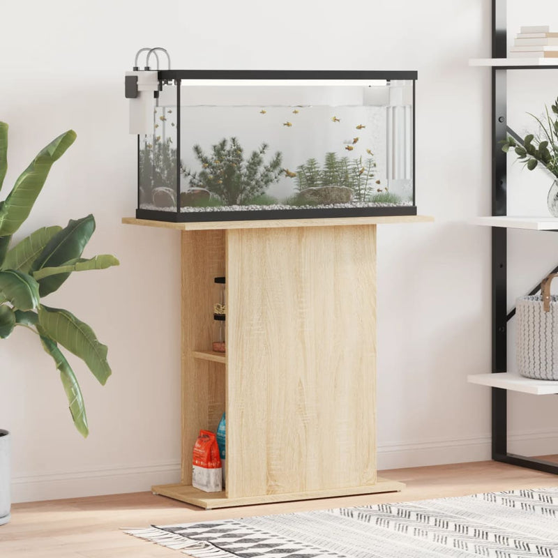 Load image into Gallery viewer, Vidaxl aquariumstandaard sonoma eiken 75x36x72,5 cm bewerkt hout