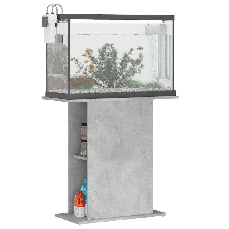 Load image into Gallery viewer, Vidaxl aquariumstandaard 75x36x72,5 cm bewerkt hout betongrijs