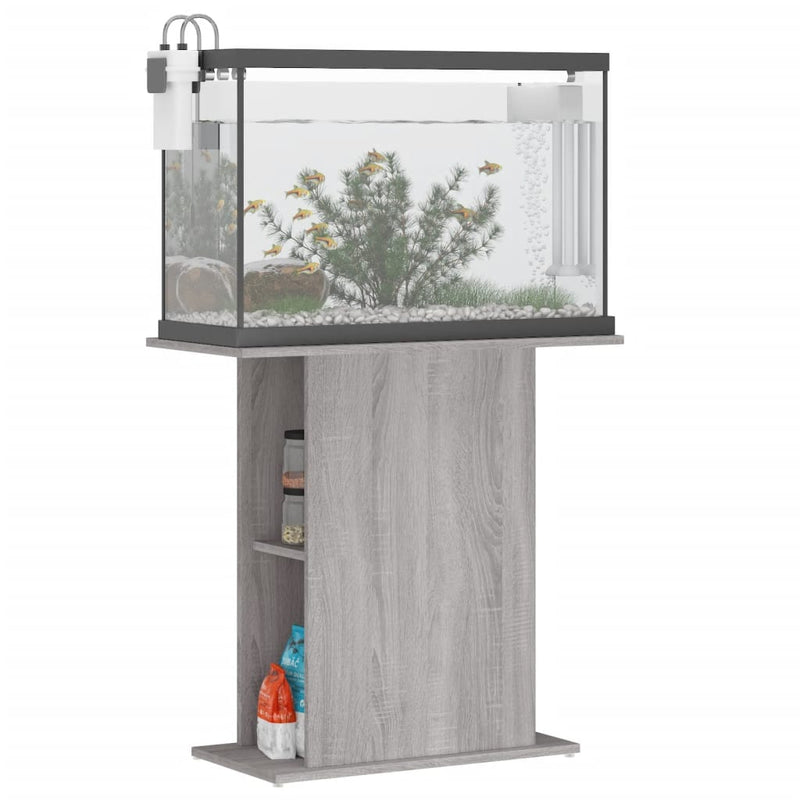 Load image into Gallery viewer, Vidaxl aquariumstandaard 75x36x72,5 cm bewerkt hout grijs sonoma