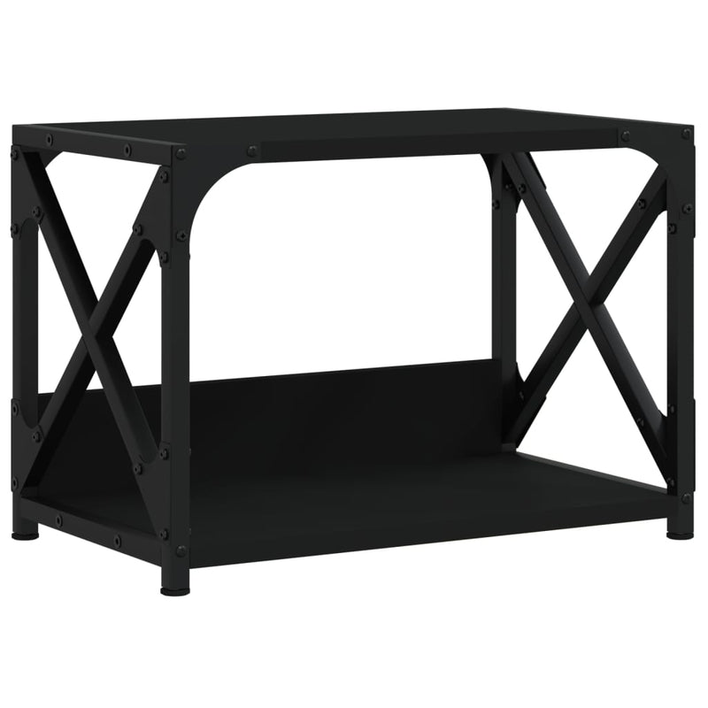 Load image into Gallery viewer, Vidaxl printerstandaard 2-laags 44x26x31,5 cm bewerkt hout zwart