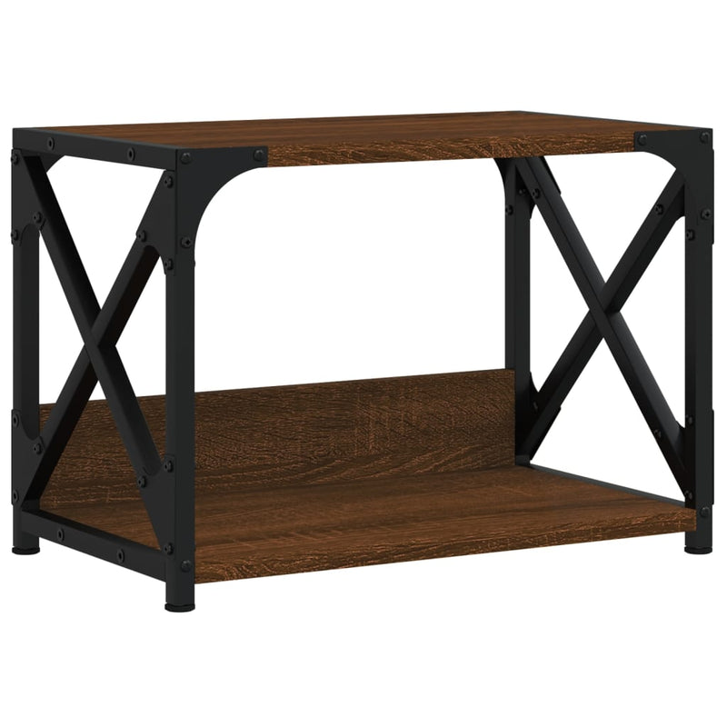 Load image into Gallery viewer, Vidaxl printerstandaard 44x26x31,5 cm bewerkt hout bruin eikenkleur