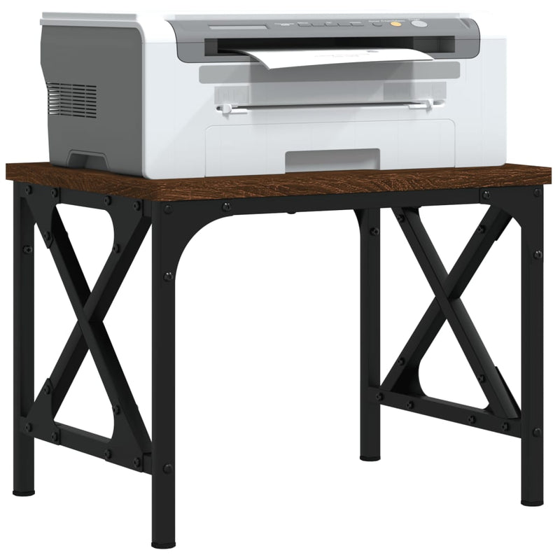 Load image into Gallery viewer, Vidaxl printerstandaard 40x30x31 cm bewerkt hout bruin eikenkleur