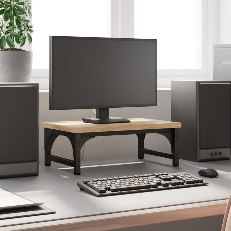 Load image into Gallery viewer, Vidaxl monitorstandaard 37x23x14 cm bewerkt hout sonoma eikenkleurig