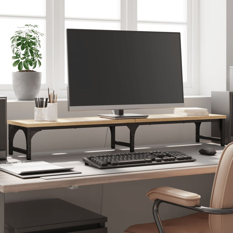 Load image into Gallery viewer, Vidaxl monitorstandaard 105x23x15,5 cm bewerkt hout sonoma eikenkleur