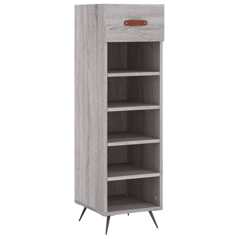 Afbeelding laden in galerijviewer, Vidaxl schoenenkast 30x35x105 cm bewerkt hout grijs sonoma eikenkleur