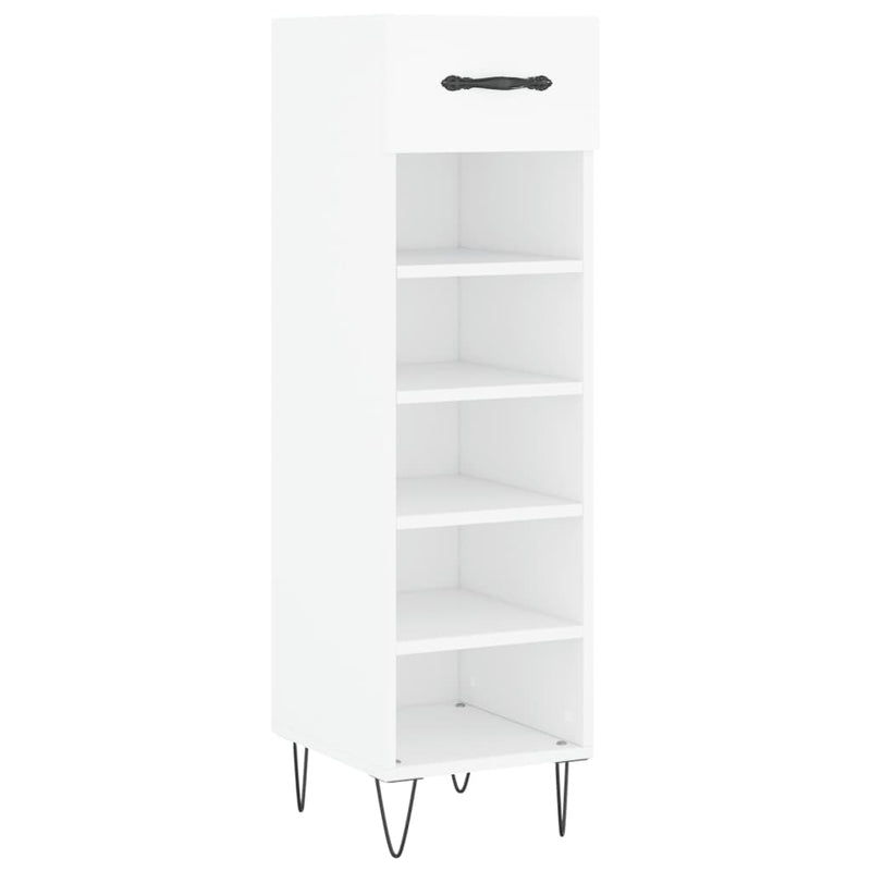 Cargue la imagen en el visor de la galería, Vidaxl schoenenkast 30x35x105 cm bewerkt hout wit