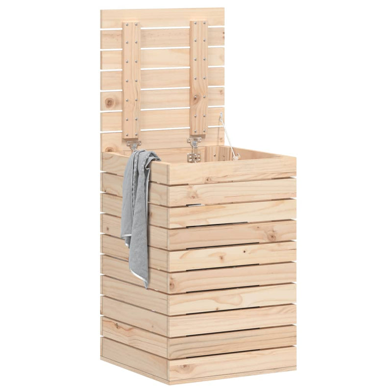 Afbeelding laden in galerijviewer, Vidaxl wasmand 44x44x66 cm massief grenenhout