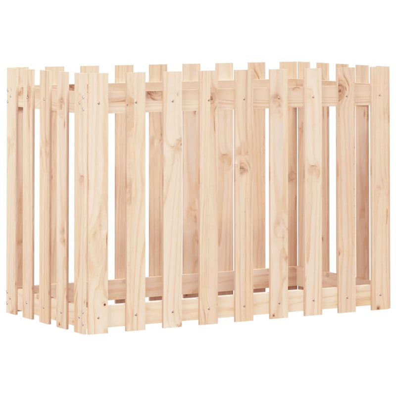 Load image into Gallery viewer, Vidaxl plantenbak verhoogd met hekontwerp 100x50x70 cm grenenhout