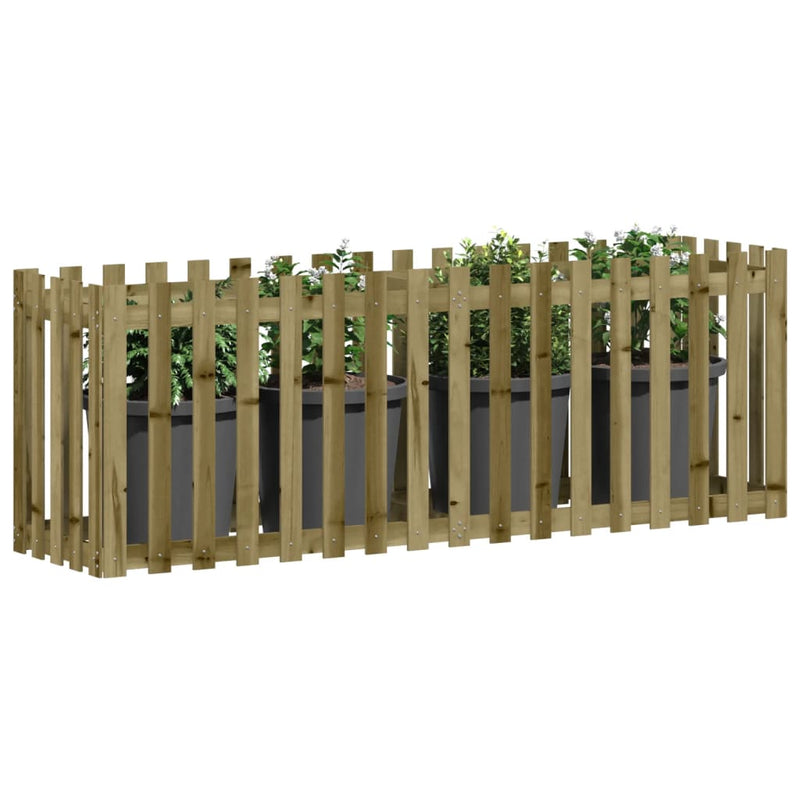Load image into Gallery viewer, Vidaxl plantenbak verhoogd hekontwerp 200x50x70 cm geïmpregneerd hout