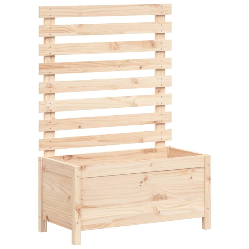 Load image into Gallery viewer, Vidaxl plantenbak met rek 79x39,5x114 cm massief grenenhout